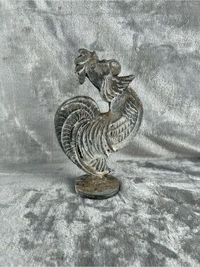 Vintage Cast Metal Crowing Rooster Cottagecore Farm House Country Decor
